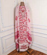 Tabby Red Beige Unstitched Suit